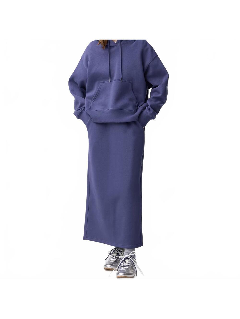 Uniqlo GU Heavy Weight Sweat Narrow Skirt NWT Blue XS